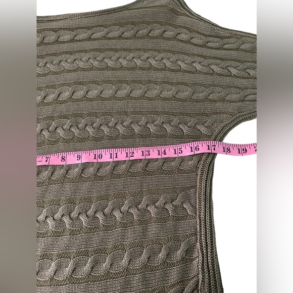 Ralph Lauren Cable Knit Olive Green Sweater Size M - Picture 7 of 9